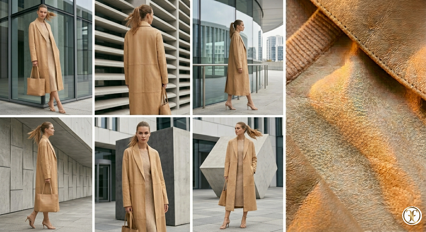CHAMPAGNE NAPPA COAT7a