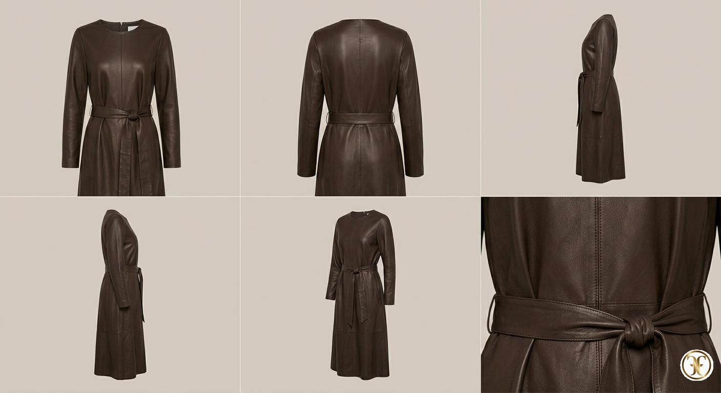 FLUID DEER LEATHER DRESS0