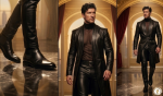 Felviano  Structured Leather Robe (Private Collection)